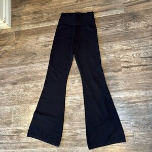 Sweater Foldover Flare Pants
